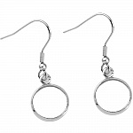 20 Halterungen Cabochons Ohrring 12 mm N°06 Silber