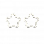 Ring Schlüsselanhänger Blumenform Edelstahl 34 x 35 mm