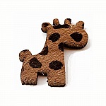 Giraffe Fell Braun 26x34mm x 1