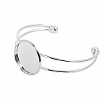 1 Armband mit Cabochon-Halterung + 1 Glas-Cabochon 25 mm Nr. 01