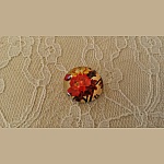 runder Glas-Cabochon 20mm Blume 01-052 