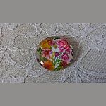 runder Glas-Cabochon 20mm Blume 01-046 