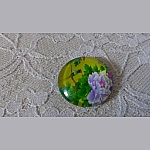 runder Glas-Cabochon 20mm Blume 01-044 