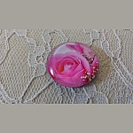 runder Glas-Cabochon 20mm Blume 01-037 