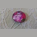 runder Glas-Cabochon 20mm Blume 01-034 