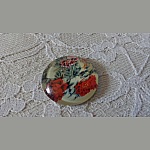 runder Glas-Cabochon 25mm Blume 01-042 