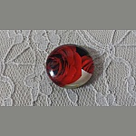 runder Glas-Cabochon 25mm Blume 01-027 