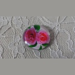 runder Glas-Cabochon 25mm Blume 01-023 