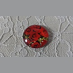 runder Glas-Cabochon 25mm Blume 01-017 