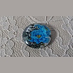 runder Glas-Cabochon 25mm Blume 01-015 
