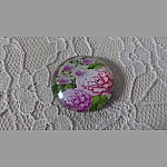 runder Glas-Cabochon 25mm Blume 01-011 