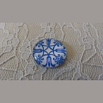 runder Glas-Cabochon 25mm Blume 040 