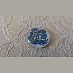 runder Glas-Cabochon 25mm Blume 035 