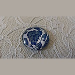 runder Glas-Cabochon 25mm Blume 026 