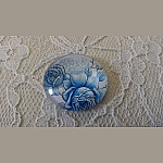 runder Glas-Cabochon 25mm Blume 023 