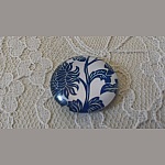 runder Glas-Cabochon 25mm Blume 018 