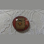 runder Glas-Cabochon 25mm Schnurrbart 009 