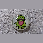 runder Glas-Cabochon 25mm Schnurrbart 007 