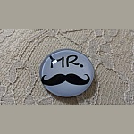 runder Glas-Cabochon 25mm Schnurrbart 004 