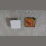 quadratischer Glas-Cabochon 25mm 036 