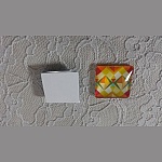 quadratischer Glas-Cabochon 25mm 014 