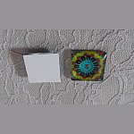 quadratischer Glas-Cabochon 25mm 008 