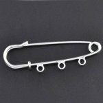 Broschenhalter Nursing Pin Silber 3 Ringe 70x20mm Nr. 003-par1 