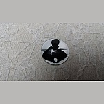 runder Glas-Cabochon 20mm Katze 009 