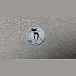 runder Glas-Cabochon 20mm Katze 008 