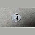 runder Glas-Cabochon 20mm Katze 004 