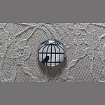 runder Glas-Cabochon 20mm Vögel 007 