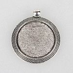 2 Cabochon-Halterungen 25mm Silber, Cabochon-Anhänger 71AS