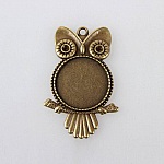 2 Halterungen 25mm Bronze Cabochons, Anhänger Cabochons 116AB 