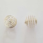Perle Spiral Ressort Cage 13 mm Argent N°05