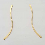 Stange Gebogener Stab Metall Silber 1 Ring N°02 Vergoldet