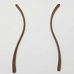 Gebogene Stange Silbermetallic 1 Ring N°03 Bronze