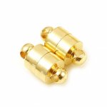 Magnetverschluss Säule 12 x 6 mm Echtvergoldet 18K