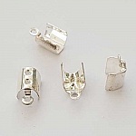 10 Embouts à coller Serres Cordons Argent 7 x 6 mm N°01