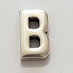 Passant 25 mm en Zamak Lettre B  Argent