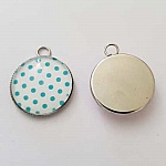 Pendentif Cabochon 20 mm en Verre Fantaisie N°02-02