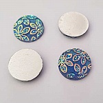 Cabochons N°01 motif fleur résine 20 mm