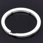 Anneau porte clés forme rond 30 mm Argent Vieilli