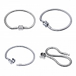 Bracelet Acier Inoxydable N°06 Argent Fermoir Clip 17 cm