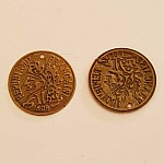 Breloque Médaille pièce 20 mm Bronze-04