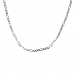 Collier N°04 Plaqué Platine 45 cm