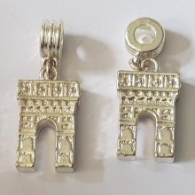 Arc de Triomphe Charm versilbertes Metall