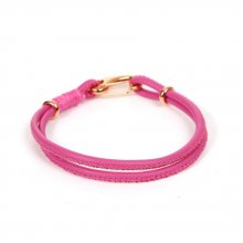 Europäisches Armband Double Uni Fushia