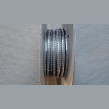 Leder Spiegel Silber von 06 mm Swarovski Strass pro 20 cm