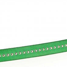 Leder Kugel B-Grün 10 mm mit Kugelkette Nickel free pro 20 cm
