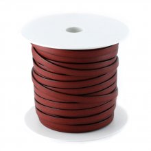 Kunstleder Rot 10 mm pro 1 Meter